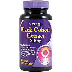 Natrol Black Cohosh 80mg Tablets (Pack of 4 60-count Bottles)
