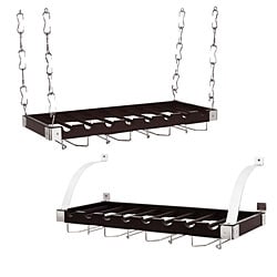 Charcoal Grey 8-bottle Wood Wine Rack