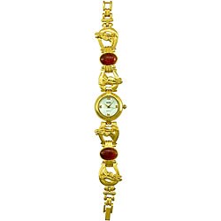 Pedre Women's Goldtone Equestrian Bracelet Watch