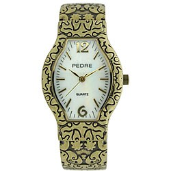Pedre Women's Antique Goldtone Bangle Watch