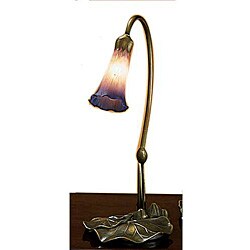Lily 1-light Pink/ Blue Tiffany-style Lamp
