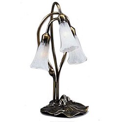 Lily 3-light Tiffany-style White Lamp