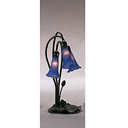 Lily 3-light Blue Lamp