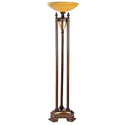 Antique Bronze Corinth Torchiere Lamp