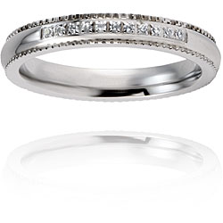 Stainless Steel Clear Cubic Zirconia Band