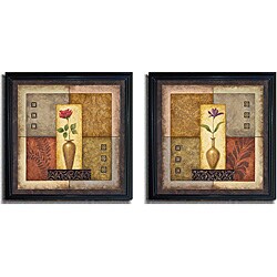 Michael Marcon 'Simple Flower I and II' 2-piece Framed Art Set
