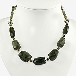 Silver Labradorite andTiger Eye Necklace (Thailand)