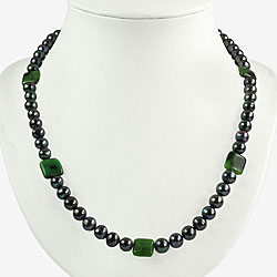 Silver Hematite/Jade Necklace (Thailand)