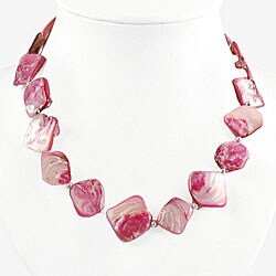 Handmade Silver Pink Seashell Necklace (Thailand)