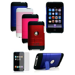 Rubberized Two-tone Colored Case for Apple iPod Touch Gen 2/3