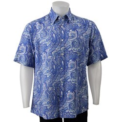 FINAL SALE Saltaire Men's Tonal Paisley Linen Shirt