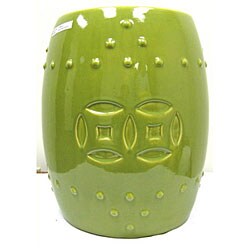 Garden Stools on Double Coin Lime Green Ceramic Garden Stool   Overstock Com