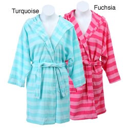 Aegean Girl's French Terry Bathrobe with Hood