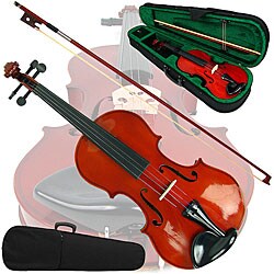 4/4 Natural Maple Wood Violin with Carrying Case