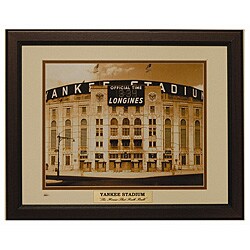 Yankee Stadium Sepia Tone Photograph and Frame