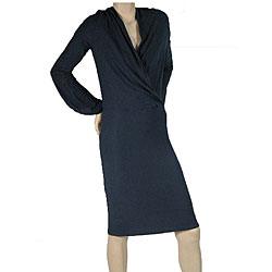 T-Bags Women's Layered Front Blue Dress