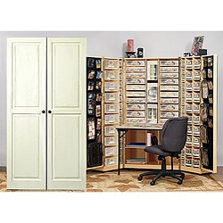 Raised-panel Vanilla Scrap Box Armoire
