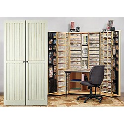 Bead-board Vanilla Scrap Box Armoire
