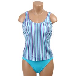 Amoena Women's Turquoise Stripe Tankini