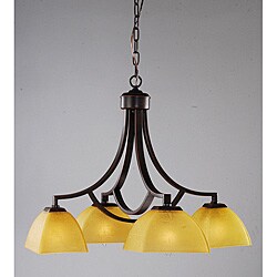 Antique Bronze 4-light Down-light Chandelier