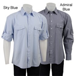Nove Men's Gingham Check Cotton Long-sleeve Shirt 