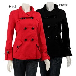 Coffee Shop Women's Stand Collar Trench Coat