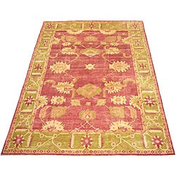 Egyptian Red/ Green Rug (9'6 x 12'6)