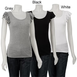 FINAL SALE Necessary Objects Junior's Flutter-sleeve Tee