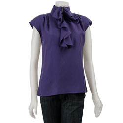 MICHAEL Michael Kors Women' Zippered Ruffle Shirt