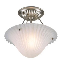 Brushed Nickel Semi-flush Light