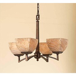 Plated Steel 4-light Mini Chandelier 