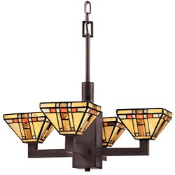 Tiffany-style 4-light Chandelier
