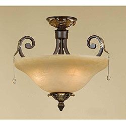 Versailles Antique Bronze 2-light Semi Flush Fixture