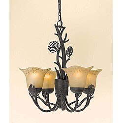 Antique Bronze Finish 4-light Mini Chandelier