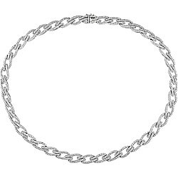 18k White Gold 6 1/4ct TDW Diamond Link Necklace (HI, SI)