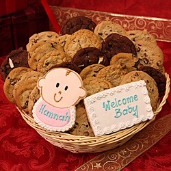 'New Baby Girl' Gourmet Cookie Basket