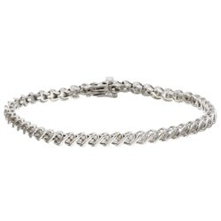 14k White Gold 1ct TDW Diamond Tennis Bracelet (H-I, I1)