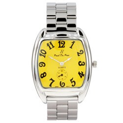Paul du Pree Men's Yellow Dial Dress Watch