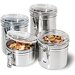 Stainless Steel 4-piece Airtight Canister Set