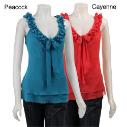 FINAL SALE Lloyd Williams Women's Ruched Sleeveless Top