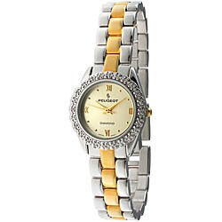 Peugeot Women's Two-tone Brass Diamond Bezel Watch