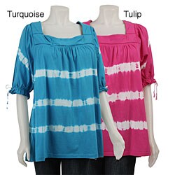 FINAL SALE RXB Women's Plus-size Tie-dye Top