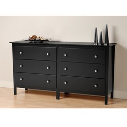 Bentley Black 6-drawer Dresser