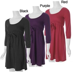 Energie Brand Junior's Raised Waist Dotted Dress