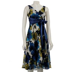 Evan Picone Women's Printed Chiffon Dress