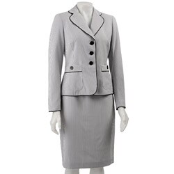 Nine West Women's 2-piece Seersucker Skirt Suit