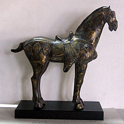Bronze Finish Tang Horse Statue