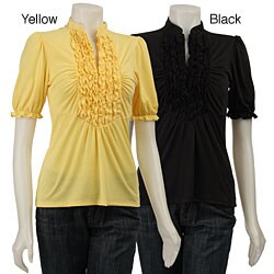 Simply Irresistible Women's Short-sleeve Ruffle Shirt