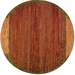 Hand-knotted Rustic Gabbeh Rug (8' Round)