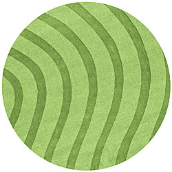 Green Waves Rug (6' Round)